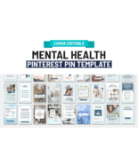 Mental Health Pinterest Canva Pin Temp - $20.94 CAD