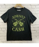 Johnny Cash T Shirt Mens Sz L Black Green Decal - £11.68 GBP