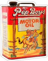 Pep Boys Motor Oil Laser Cut Metal Advertisement Sign - £46.56 GBP