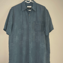 Firethorn men’s silk short sleeve, button-down shirt, size medium - £13.87 GBP