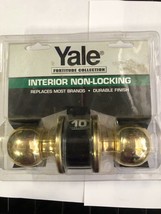 Yale Fortitude Collection Door Knob Interior Non-Locking - Brass Finish - NEW - £3.19 GBP