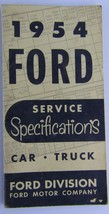 1954 Ford Service Specifications Passenger Cars &amp; F Series Trucks Booklet - £9.83 GBP