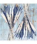 Dried Lavender Wheat Flowers Bundle 17&#39;&#39; Real Fresh Preserved Lavender F... - £28.62 GBP
