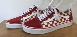 Vans Off The Wall Red White Checkered Suede Canvas Sneakers 8.5 Mens 10 ... - £98.32 GBP