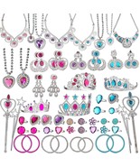 66 Pcs Princess Pretend Jewelry Toy, GirlS Jewelry Dress Up Play Set Wit... - £28.67 GBP