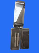 Tweezerman Petite Tweeze Set Stainless Steel Slant &amp; Point Tweezer with ... - $14.99