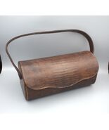 Vintage Style 30s Alligator Textured Pattern Tube Shaped Hand Bag Purse - $126.95
