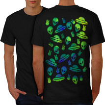 Alien UFO Sublime Fantasy Shirt Green Man Men T-shirt Back - £10.23 GBP