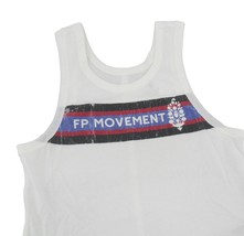 Free People Movement Logo Graphic Tank Top Womens Size Medium White NEW - £27.93 GBP