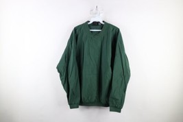 Vtg 90s USA Olympics Mens Medium Blank Lined Pullover Windbreaker Jacket Green - £35.57 GBP