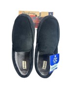 New Dearfoams Memory Foam Men&#39;s Black Slippers Size Large 11-12 - $20.29 CAD