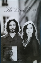 The Civil Wars Musical: Joy Williams, Paul White&#39; 11&quot; X 17&quot; Promo Poster... - £7.15 GBP