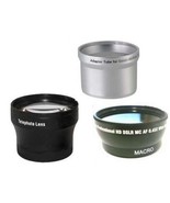 Wide + Tele Lens + Tube Adapter bundle for Canon Powershot A510, A520, A... - £31.67 GBP