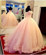 Ball Gown Tulle Wedding Dress Sweetheart Lace Appliques Women Dresses - £188.07 GBP