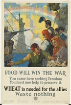Vintage Style WWII Food Administration Canvas Poster 12x18 - $8.90