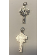Celtic  Crucifix Pendant 1.00&quot; Silver Plated,  New #15 - £0.77 GBP