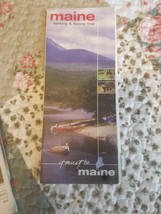 Maine hunting &amp; fishing map. - £3.11 GBP