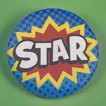 Star Pin Button Pinback Comic Book Script - £9.46 GBP