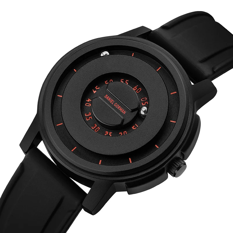 New Watch for Men Black Stainless Steel Case Male Quartz Wristwatch Magn... - $76.43