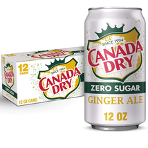 Canada Dry Zero Sugar Ginger Ale Soda, 12 Fl Oz Cans (Pack of 12) - £9.84 GBP