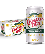 Canada Dry Zero Sugar Ginger Ale Soda, 12 Fl Oz Cans (Pack of 12) - £9.81 GBP