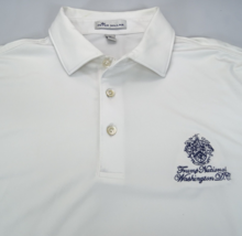 Peter Millar White Golf Polo Trump National Washington DC Logo Mens Size M - £20.13 GBP
