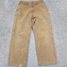 Carhartt Pants Mens 31x30 (Fits 28x27.5) Duck Canvas Utility Carpenter B11-BRN - $24.70