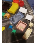 Marx Plastic Dollhouse Furniture 26pc Vintage Mixed Lot - $51.29 CAD