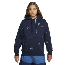 Nike Club Fleece Hoodie Mens Size XL Blue All Over  DV9601 451 NEW - £45.52 GBP