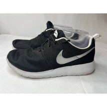 Nike Air Roshe One Black Metallic Silver Shoes Youth Boys Size 7 Kidcore School - £17.11 GBP