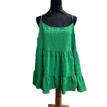 Shein Curve Green Tiered Tank Top Sleeveless Casual Summer Plus Size 3XL - $11.84