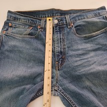 Levi's 505 Straight Regular Fit Men's Blue Denim Cotton Jeans Size (34×32) image 15