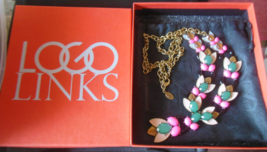 LOGO LINKS Multi-Color  Y-Drop Necklace 35.5&quot; Long -Adjustable NWOT - $64.35