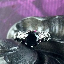 Skull Ring Black & Purple Zircon Sizes 7 & 8 Fashion Jewelry image 3