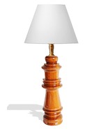 Hand Carved African Vintage Iroko Wood Chess Piece Table Lamp D11cm x H40cm - $219.00