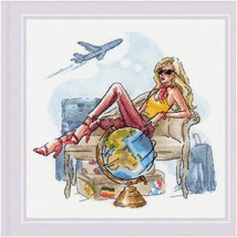 Jetset StitchCraft Kit: Wanderlust Edition - Create Your Own 20x20cm Cross Stitc - £55.70 GBP