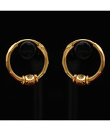 Stylish and Modern Ideal for Evening ! 22 Karat Solid Gold ExcellentHoop... - $164.93