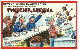 I&#39;ve Been Dunking of You Red Cross Canteen Phoenix Arizona Comic Postcar... - £15.53 GBP