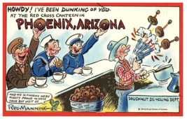 I&#39;ve Been Dunking of You Red Cross Canteen Phoenix Arizona Comic Postcar... - £15.72 GBP