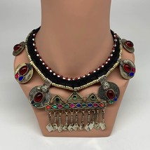 Turkmen Choker Necklace Ethnic Afghan Kuchi Tribal Red Carnelian, Coins Choker C - £18.96 GBP