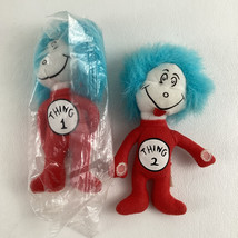 Dr Seuss Cat In The Hat Thing 1 &amp; 2 Plush Figures Kellogg&#39;s Toy Vintage ... - £16.81 GBP