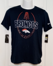 Nike Denver Broncos Dry-Fit Dark Blue T-Shirt Small - $23.38