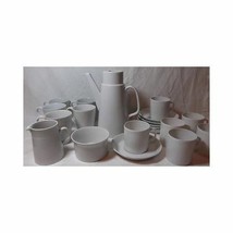 Vintage Danish Porcelain Tea Service Set Mosa Holland Coffee Cup Saucer Pot C&amp;S - £69.58 GBP