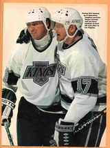 Los Angeles Kings Wayne Gretzky Jari Kurri Vintage Pinup Photo ! - $1.99