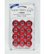 Super Bobs MasterPiece Cotton 70yd Prewound Bobbins 12ct L-Style Renae Red - €16,40 EUR Super Bobs MasterPiece Cotton 70yd Prewound Bobbins 12ct L-Style Renae Red - €16,40 EUR