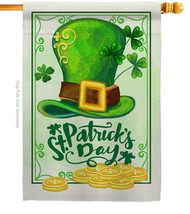Lucky Hat St Pat Day House Flag Patrick 28 X40 Double-Sided Banner - £29.64 GBP