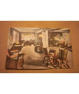 Hand colored Postcard of the Game Room at Mirror Lake Inn Lake Placid Ne... - $4.79 CAD