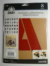 Plaid Folkart Paper Stencils ~ Alphabet &amp; Monogram ~ 8&quot; Script ~ NEW - £13.44 GBP