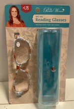 Pioneer Woman Breezy Blossoms +1.75 Reading Glasses with Blue Plastic Case - £7.82 GBP