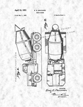 Cement Mixer Patent Print - Gunmetal - $7.95+